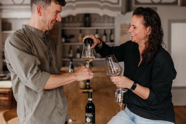 Italiaan wijn-spijs diner bij Villa Vinostra